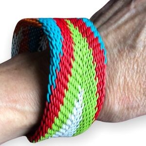 Handmade woven wire bracelet